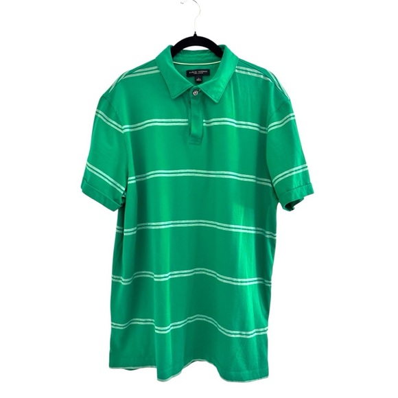 Banana Republic Other - 💚BANANA REPUBLIC Green Striped Polo Shirt Size L